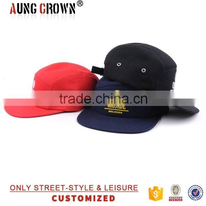 printed logo custom 5 panels adjustable cap