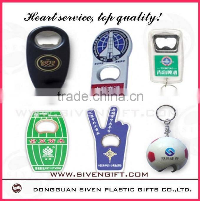 custom shape soft pvc 3d bottle opener