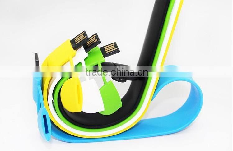 Promotion customized flower bracelet silicon usb flash drive 16gb