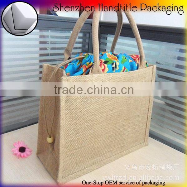 custom size high quality jute beach bags