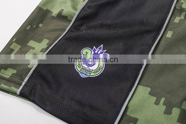 sublimated camo blue reversible basketball jerseys/custom digital camo basketball uniform