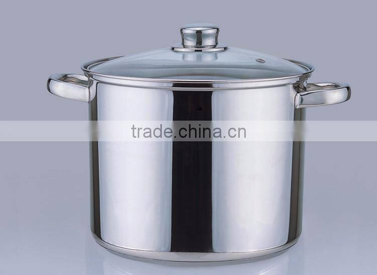 stainless steel hot pot casserole with glass lid