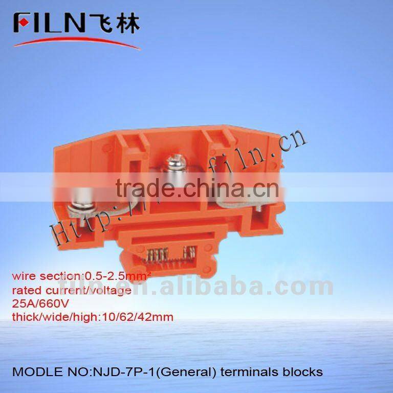 NJD-7L plastic electrical screw terminal block