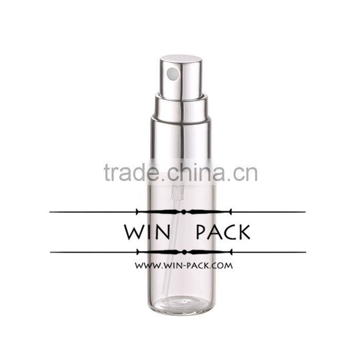 5ml 7ml 8ml 10ml 12ml glass perfume spray vials with screen printing and metal sprayer nozzle
