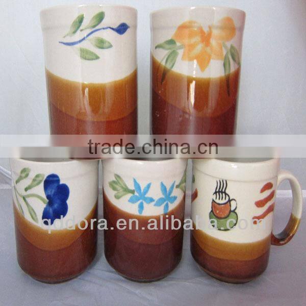 stoneware mug , zebra coffee mug, brown mugs