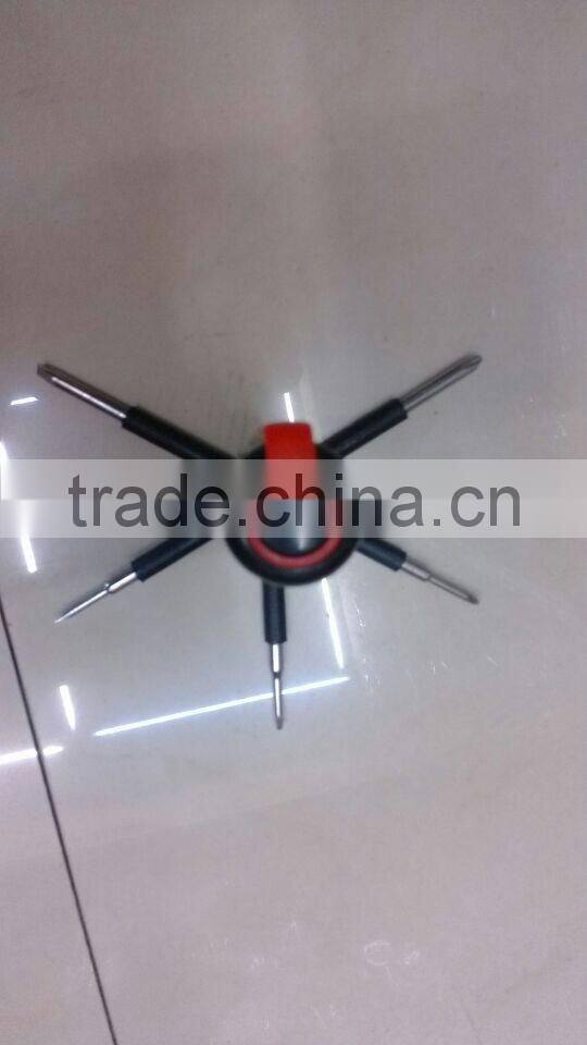 cheap 4 LED light 6 in 1 multi-screwdriver torch with powerful flashlight