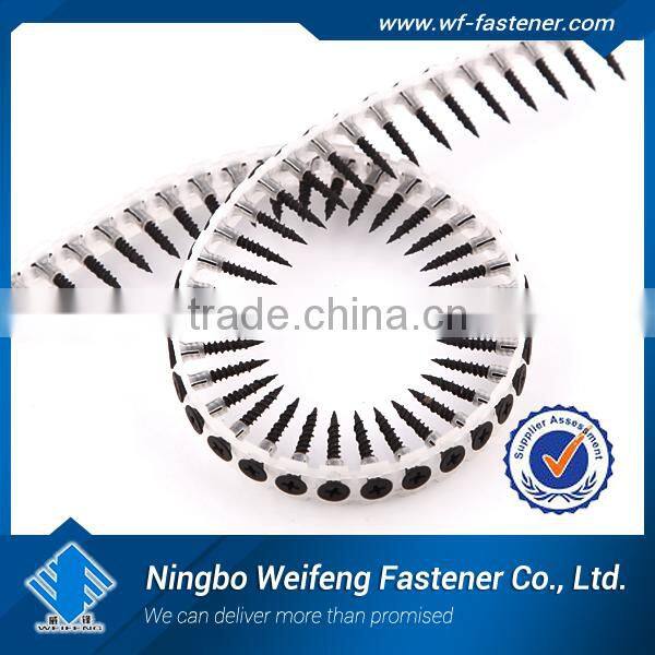 collated plastic strip drywall screws black phosphated China fastener manufacturers Suppliers good price hardware