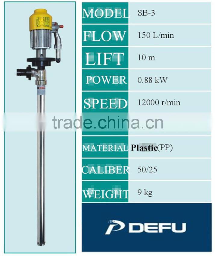 Wenzhou DEFU Brand plastic hand drum oil pump