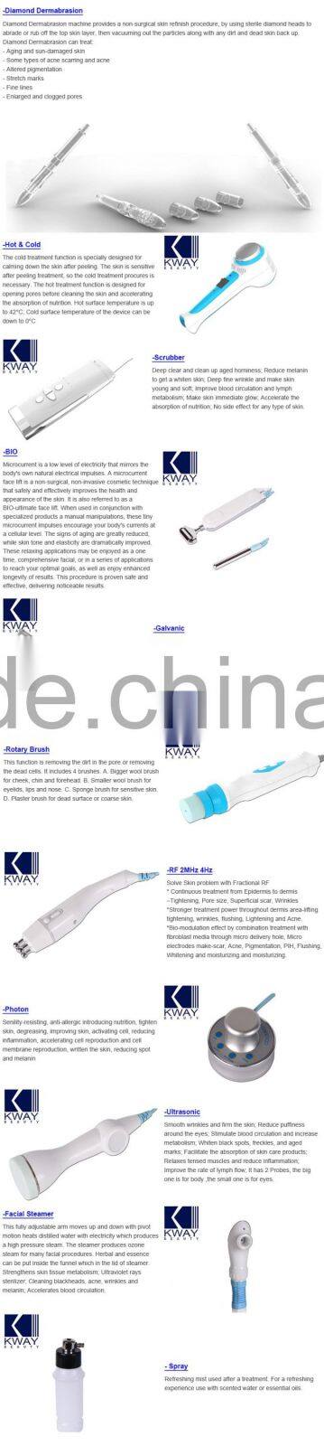 Beauty Salon Machine ! 11 in 1 Multifunctional Diamond Microdermabrasion Facial Beauty Equipment with Rotary Brush