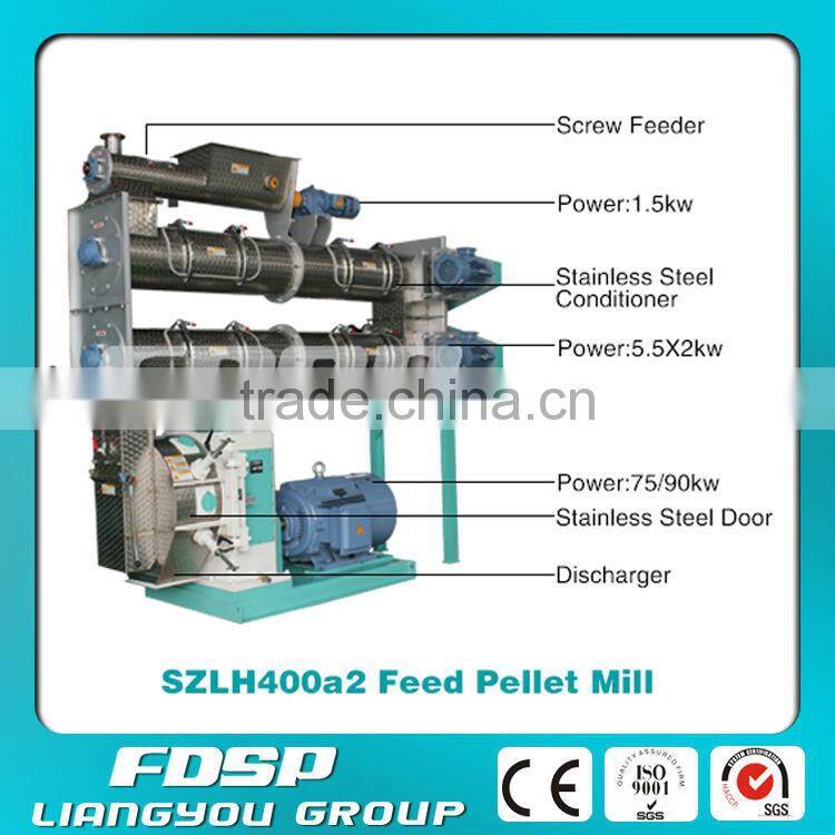 Grain Pelleting equipment 10tph feed pellet mill plant for livestock dairy