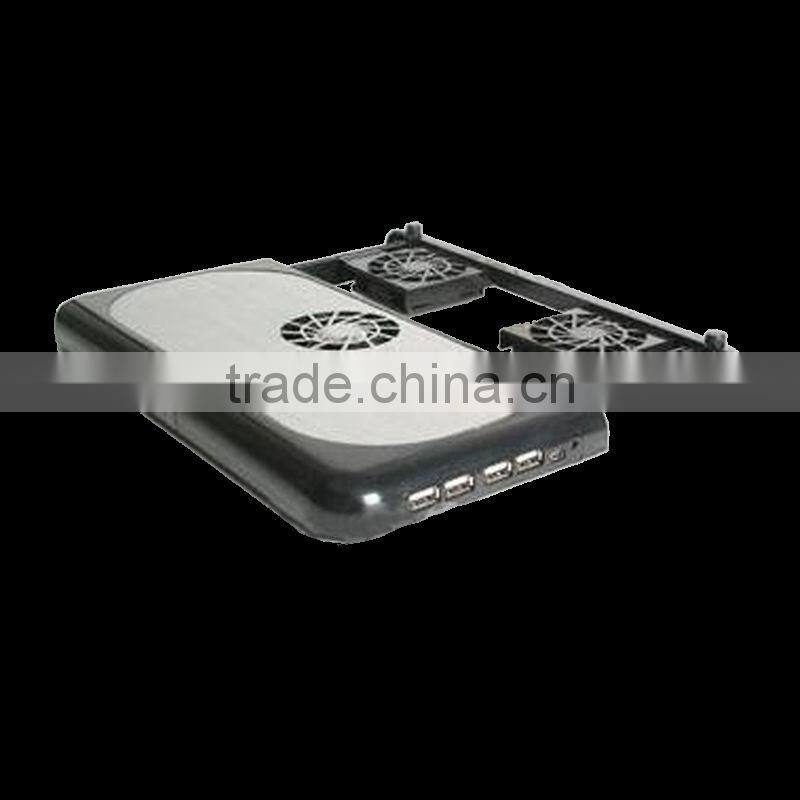 2500 rpm 3 fans cooler fan laptop with 4 usb ports cooling fan