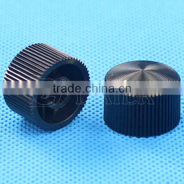 Round oven 18T pointer knurled audio control knobs