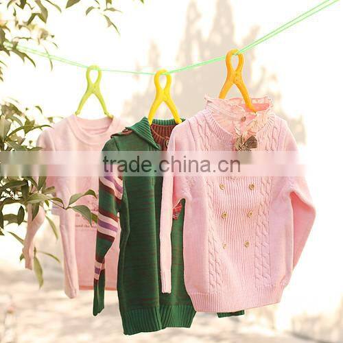 6pcs windproof Portable Folding Plastic Clothing Coat Hanger Travel Foldable Hanger