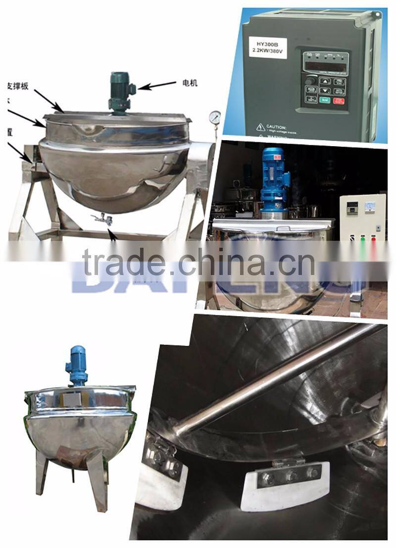 500L Stainless steel 304 candy electric cooking pot