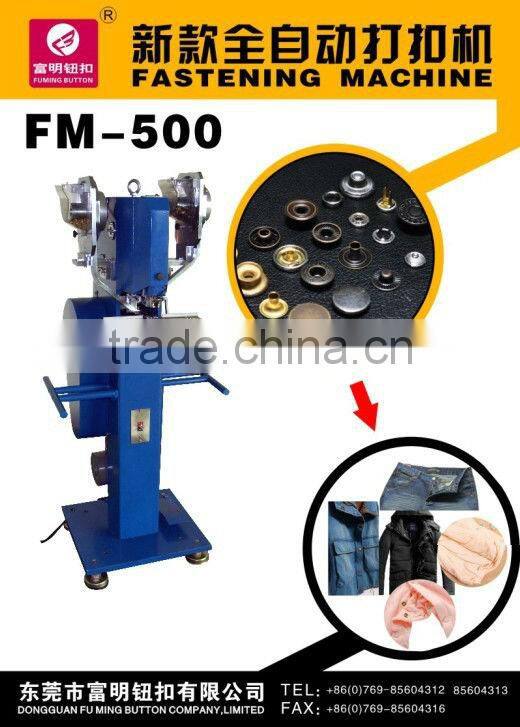 plastic snaps button fastening machine