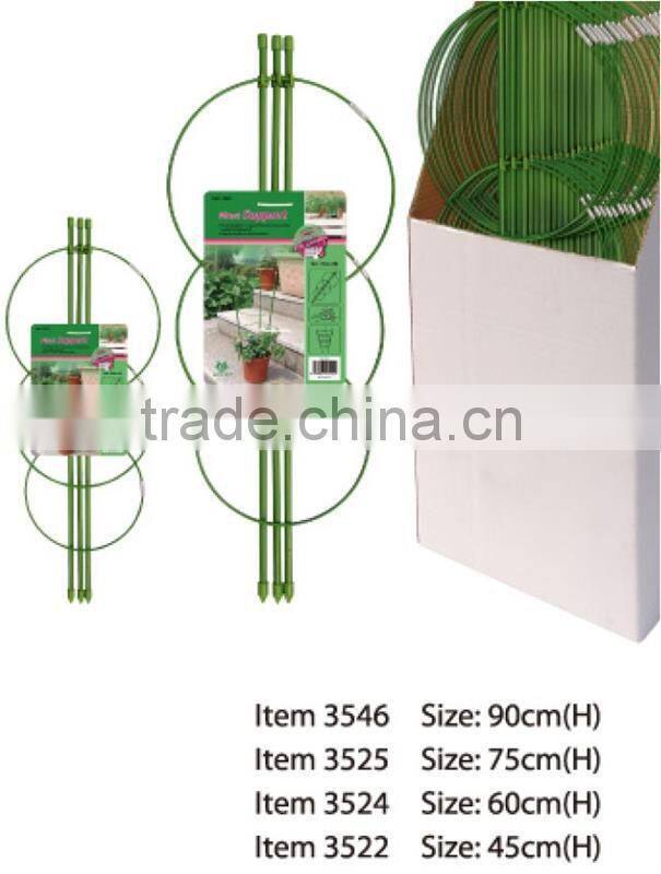 Green Plastic Coated Plant Stake/plastic plant stake/garden pot flower stake