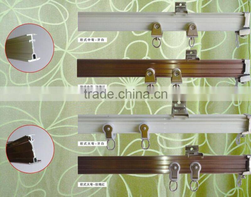 OEM aluminium double sliding curtain rail double slide curtain track