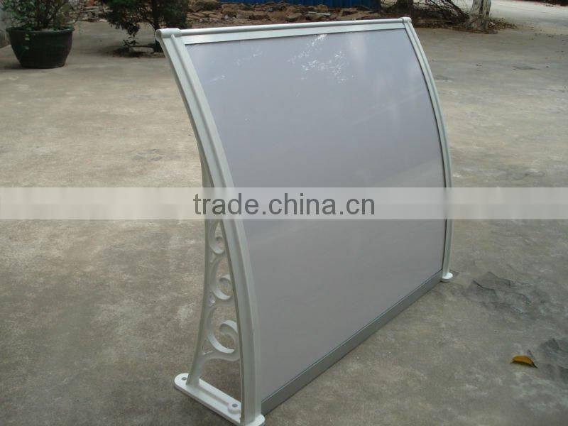 Lake blue 10mm Construction material UV Protected polycarbonate door canopy