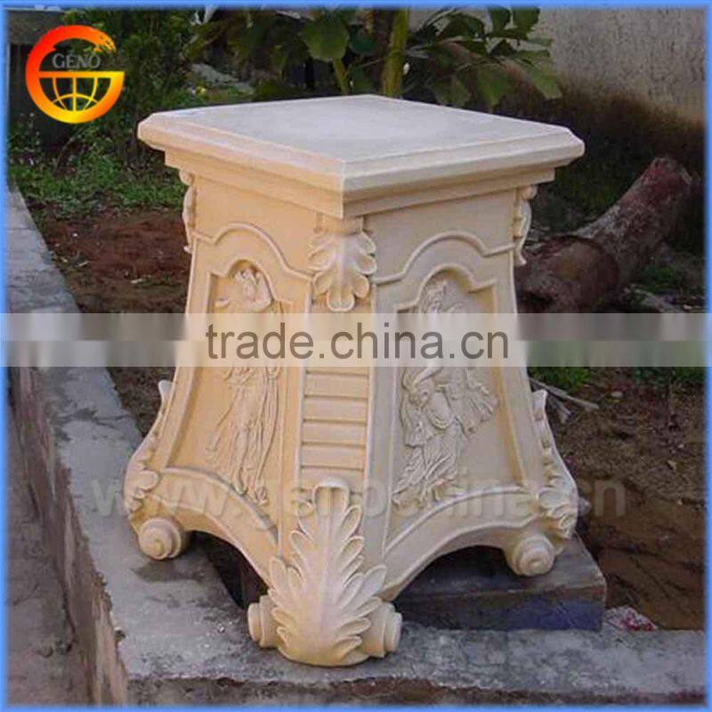 Home and garden fiberstone flower pot stand roman column for sale