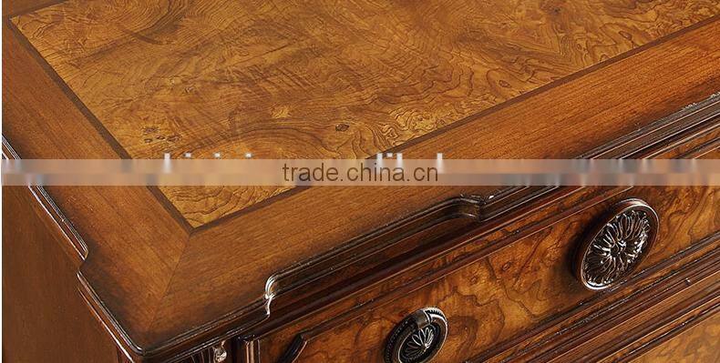 Classic American solid wood furniture five drawers side cabinet