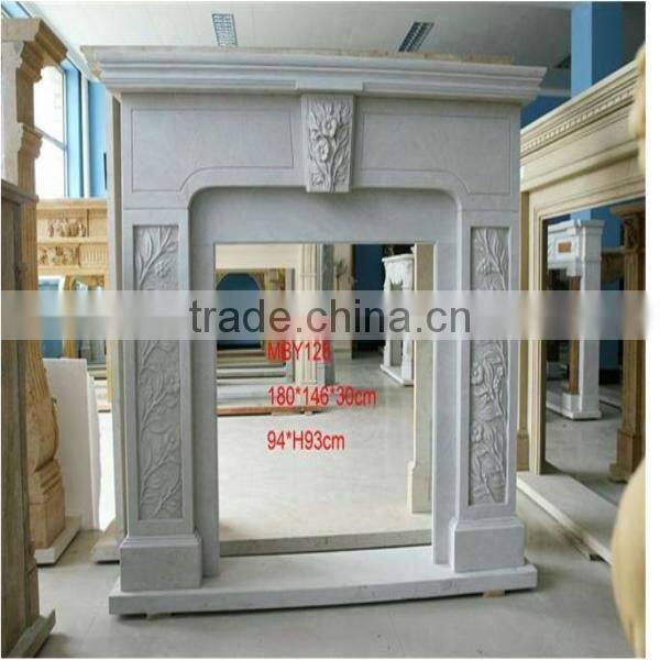 White Marble Fireplace Cheap Fireplaces Mantel