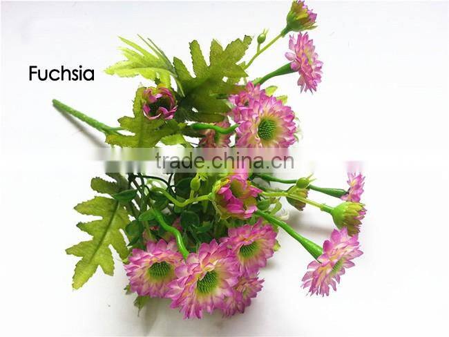 Home decor silk fabric chrysanthemum artificial flower