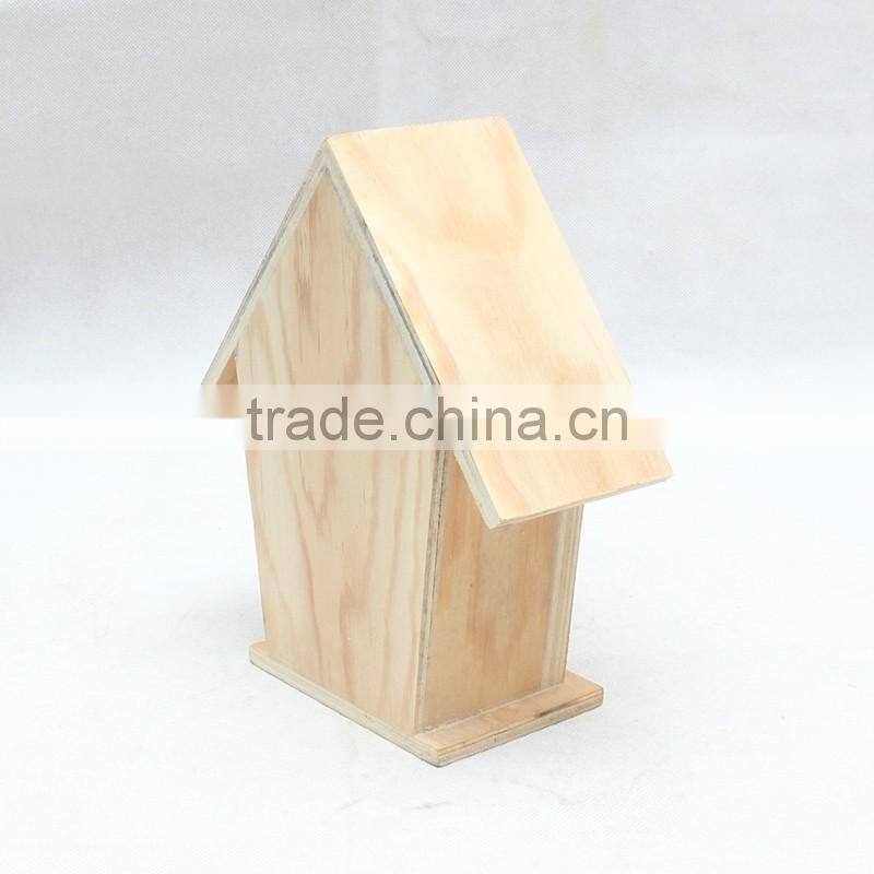 New Natural colour Wooden Bird House,Popular wooden bird house,Cheap