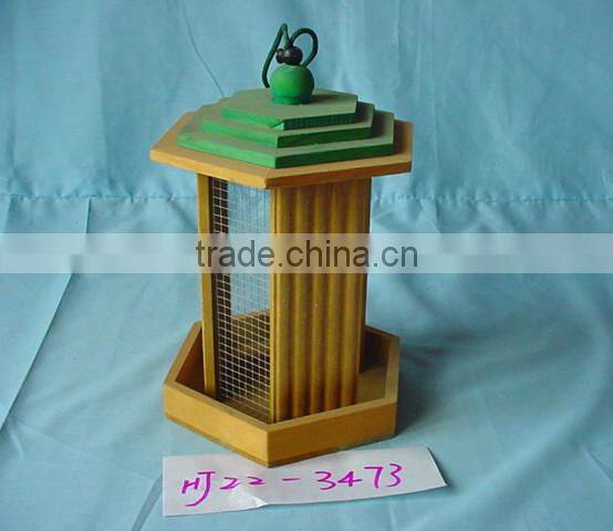 Wooden bird feeder