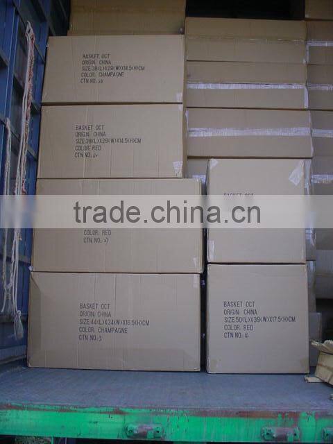 Round willow basket For Trash with liner