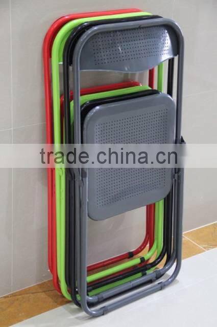 stock colorful steel folding stool, folding Chair, excess inventory close out