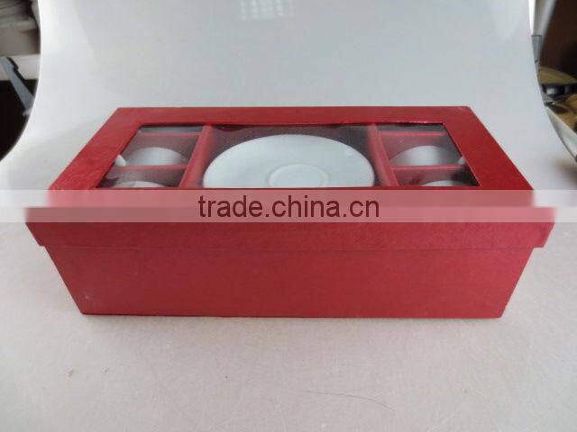 Exquisite White Porcelain White Porcelain Coffee Set,Mini cup and saucer 6-set