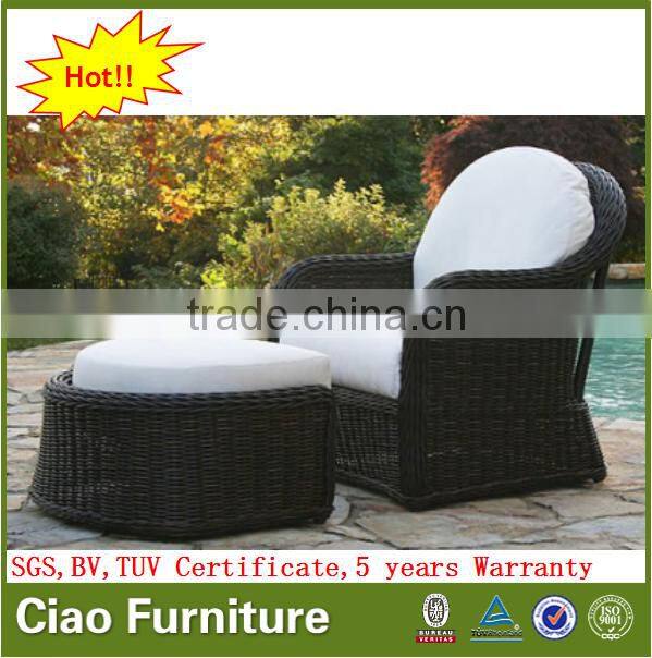 Leisure garden rattan furniture beach recliner chair