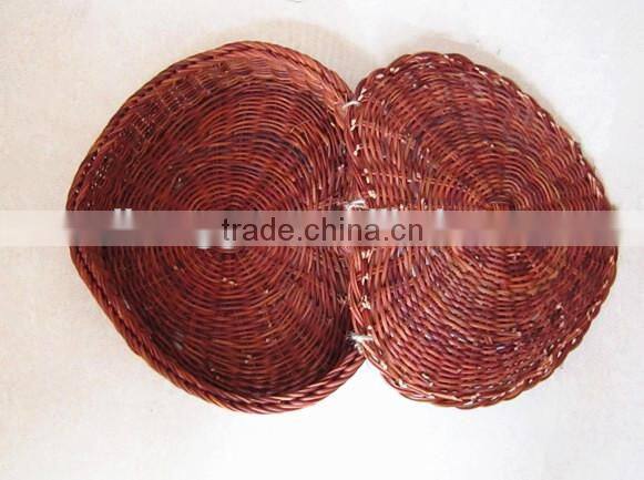 RH-YF07 high quality wholesale heart shape picnic wicker storage basket