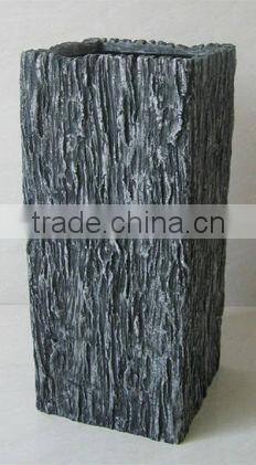 Large Sandstoone Wooden Finish Garden Flower Pot