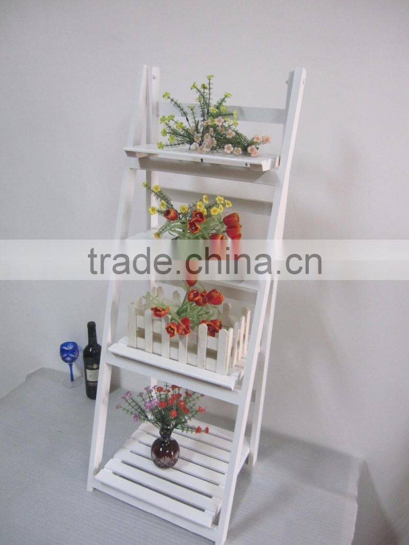 Solid Wooden Fold Flower Shelf