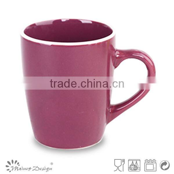 purple glazed hot selling 2016 cheap ceramic mugs