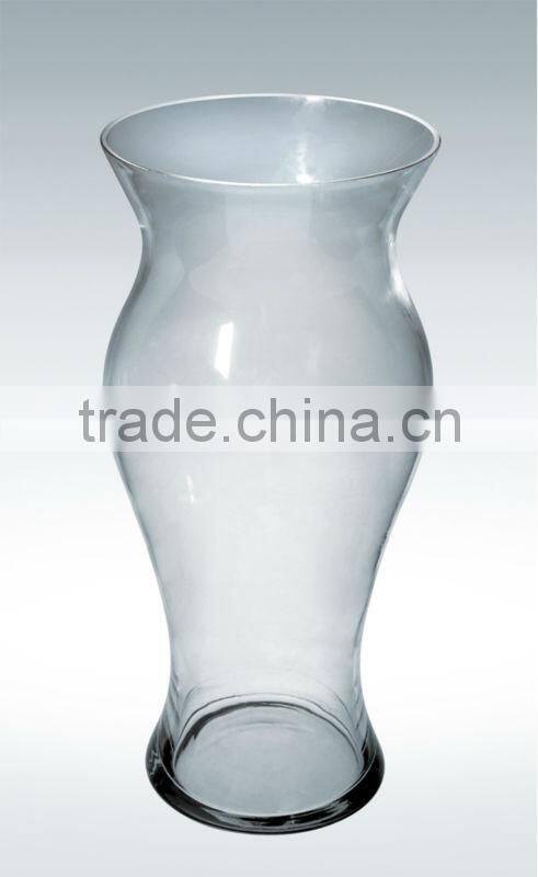 handmade designs tulip shape cutting cheap glass flower vase