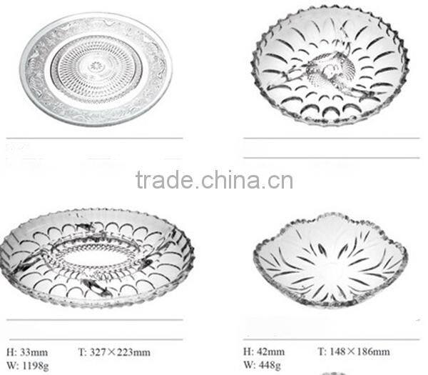 new arrival square dessert plates glass plate in factory price