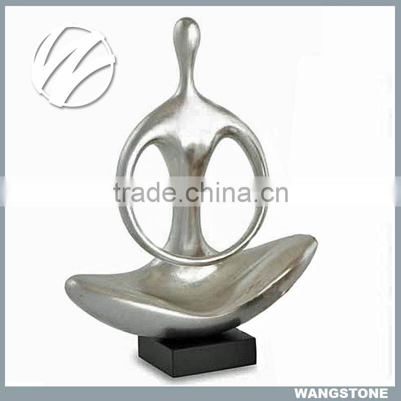 Metal Nude Sitting Abstract Human Sculpture
