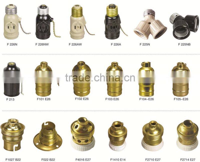 Lighting accessories E27 bakelite screw lamp holder/light lamp socket/bulb holder