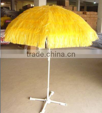 Outdoor Beach Grass Rope Crank Patio Umbrella CK1004