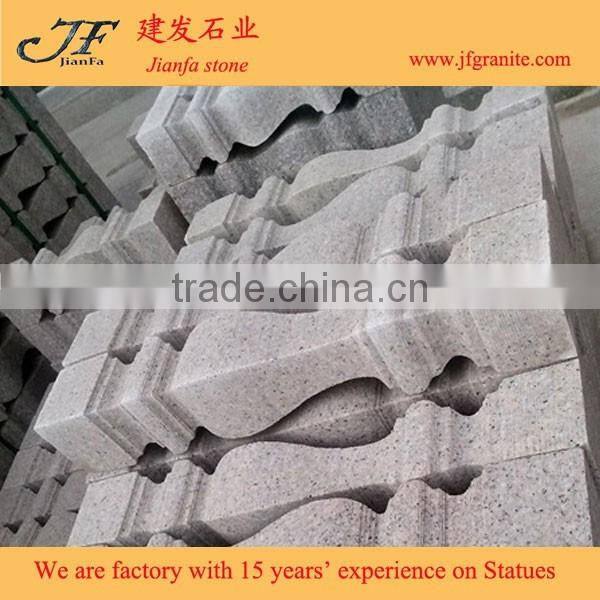 China Shrimp Pink Granite Stone Exterior Stair Handrail