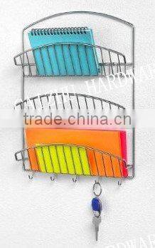Wall Mounted Letter & Key Holder Rack