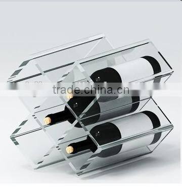 clear acrylic wine bottle holder for hotel/resturant/bar/home