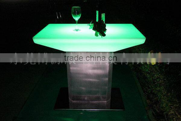 illuminated LED bar table and chair funiture, led bar counter for festival using