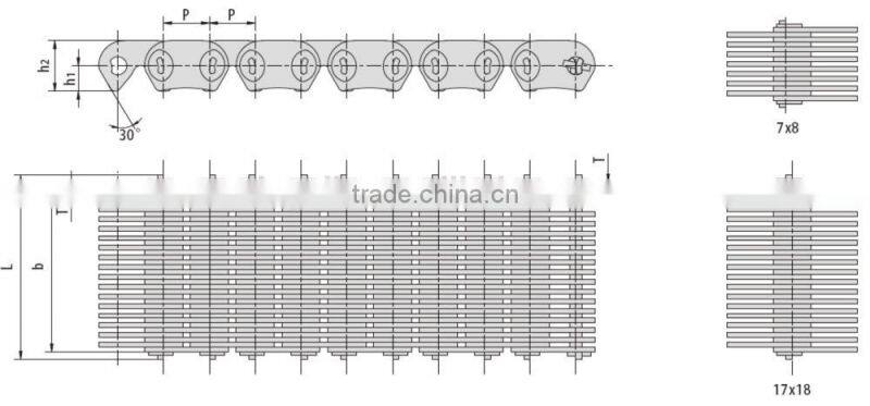 HV6 HV8 silent chain Hy Vo inverted tooth chains