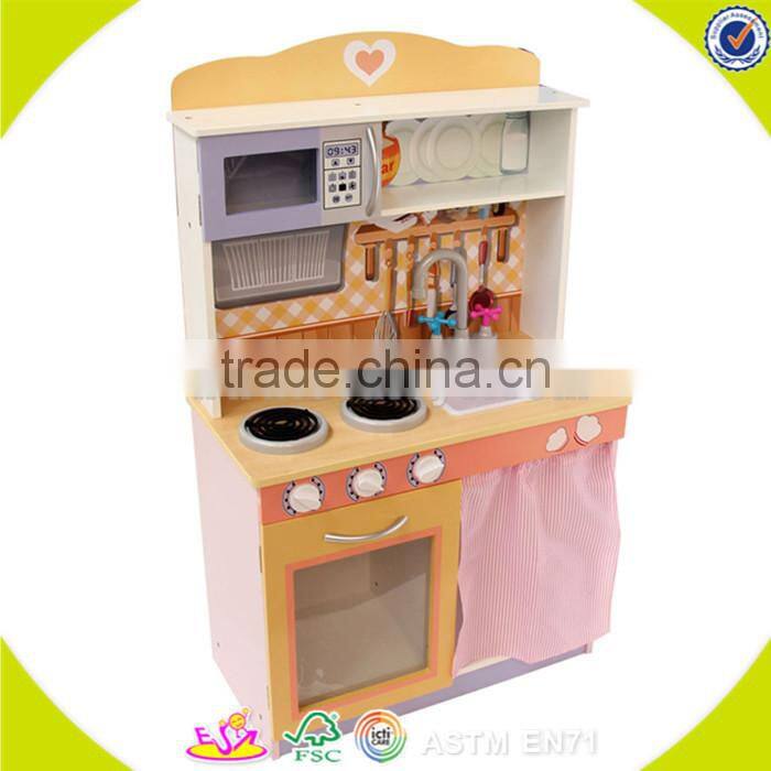 wholesale cute wooden pretend kitchen toy, fashion kids wooden kitchen toy, interesting children wooden kitchen toy W10C141