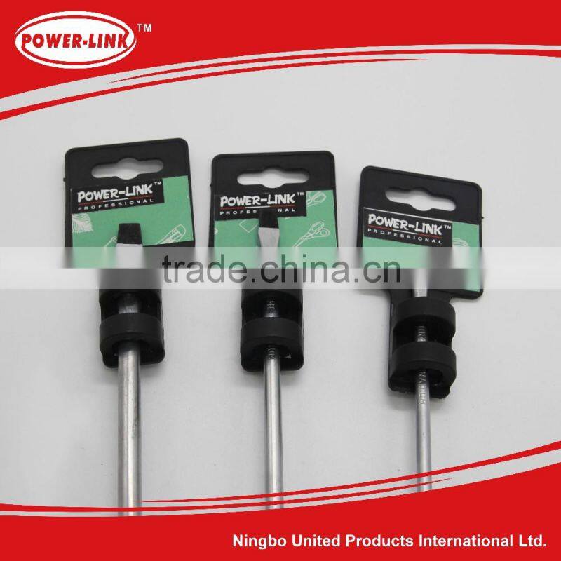 3pc CRV slotted screwdriver hand tools set and sleeve