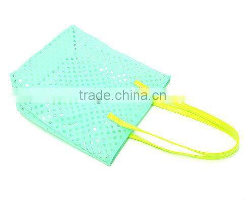 (OEM) transparent pvc clear beach handbag