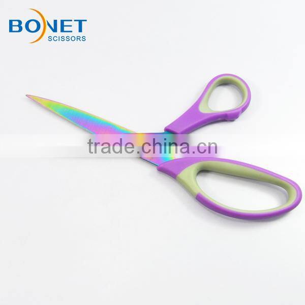 SHO0025P FDA qualified 8-1/2" color blades household multipurpose scissors